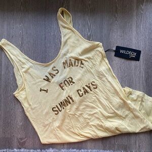 Wildfox | Sunny Days Yellow Swim Coverup M NWT